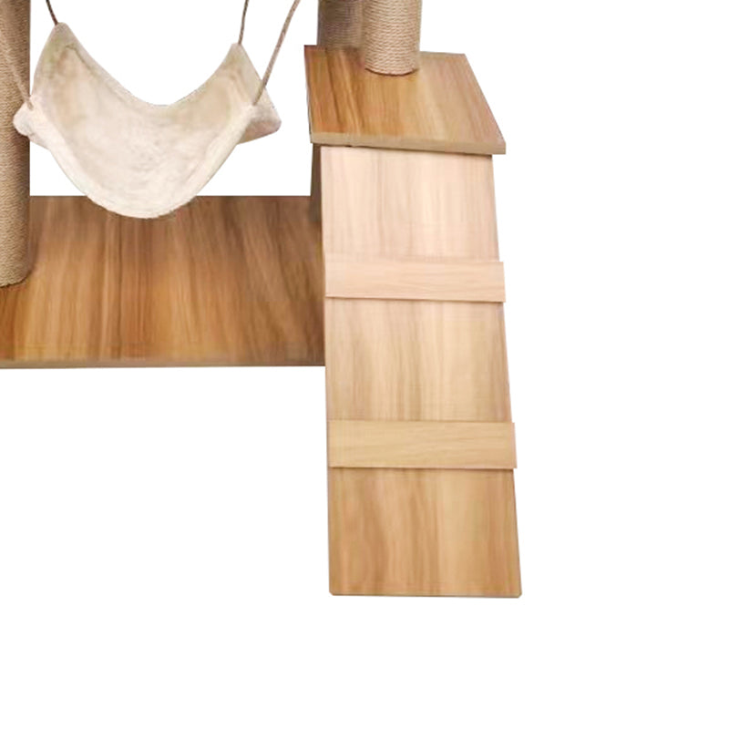 52-inch solid wood cat tree