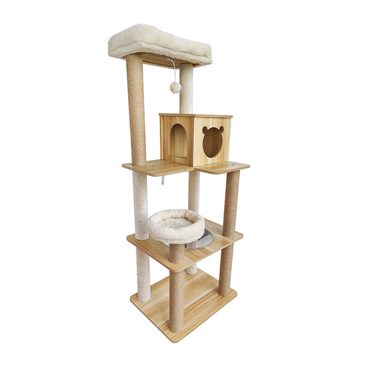 Multilayer sisal cat tree