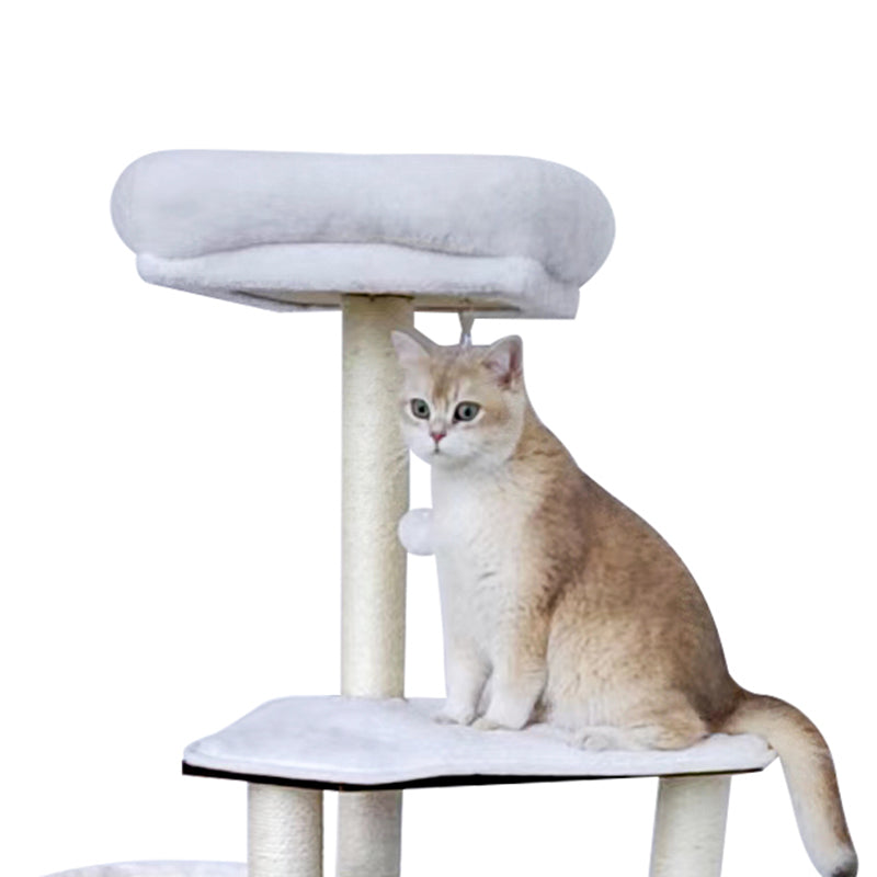 57-inch Solid wood cat tree