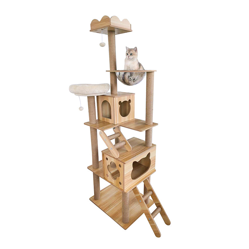 Large solid wood cat tree