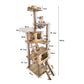 Large solid wood cat tree