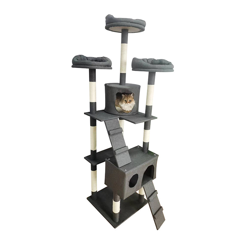 Multi-layer cat jumping cat tree