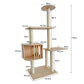 54-inch Solid wood cat tree