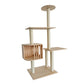 54-inch Solid wood cat tree