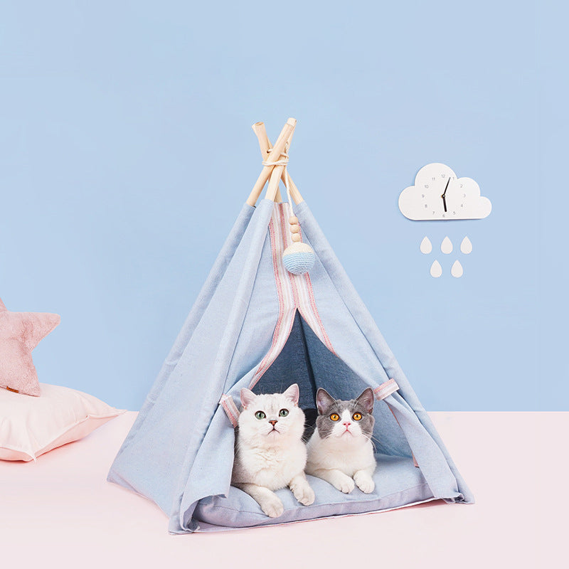 Rainproof cat tent house with thick Cushion