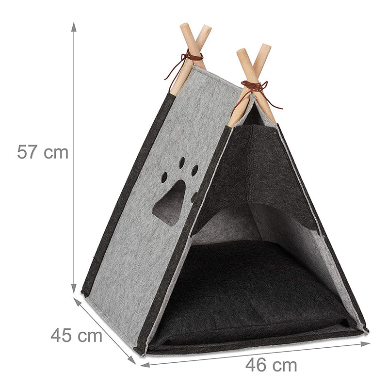 Wool Felt Cat Teepee Tent