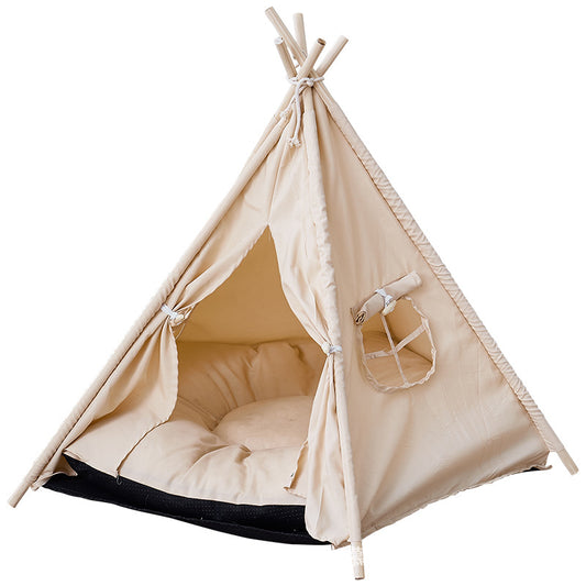 cat teepee tent with window for indoor pets