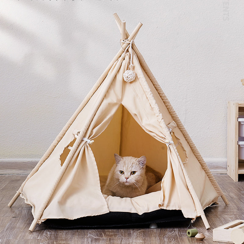 cat teepee tent with window for indoor pets