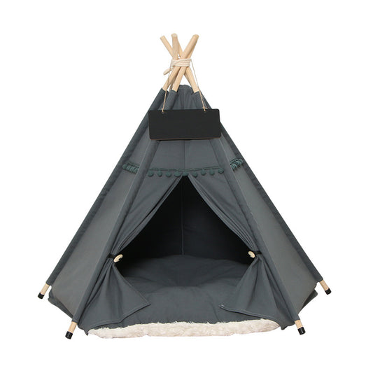 Pet Teepee Portable Houses with Thick Cushion