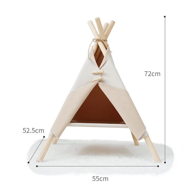 Suede Pet Teepee with Elevated Bottom