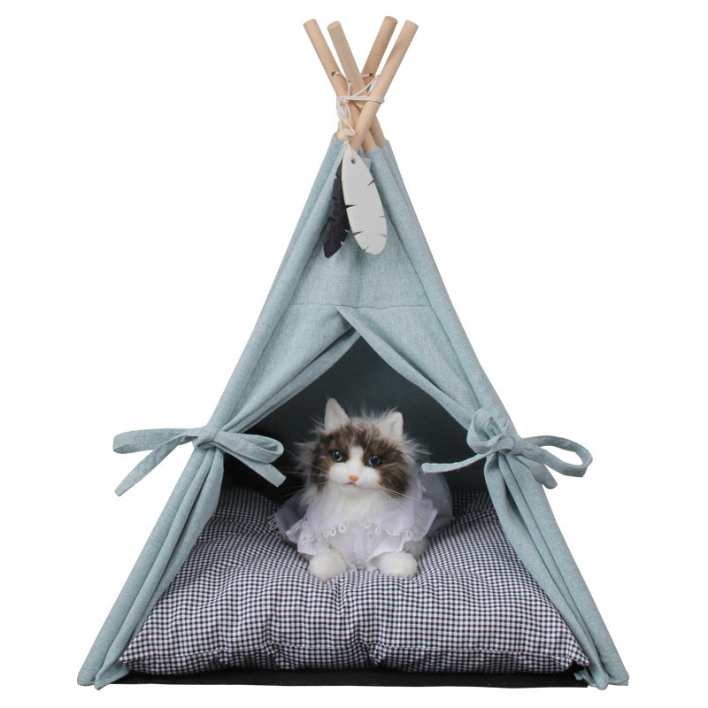 Pet Teepee Tent Bed Set for Cats Small Dog