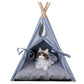 Pet Teepee Tent Bed Set for Cats Small Dog