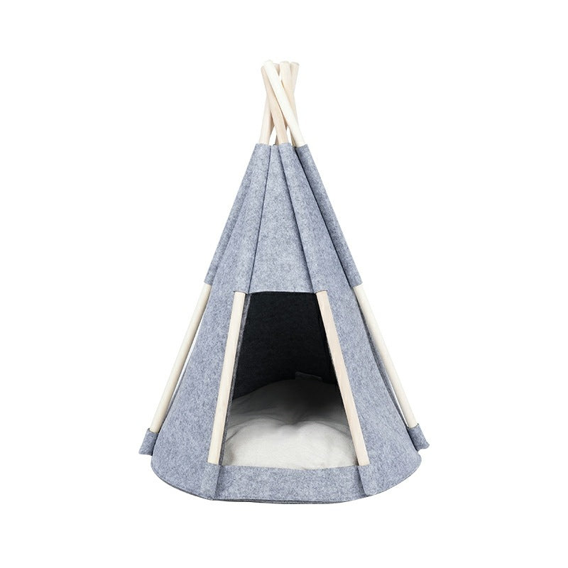 Pet Felt Teepee with Cushion for Dogs and Cats