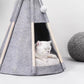 Pet Felt Teepee with Cushion for Dogs and Cats