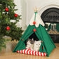 Christmas themed cat teepee tent