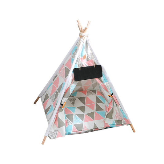 Colorful Pet Teepee Tent with cushion