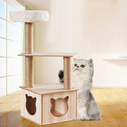 Cat park cat tree with plush cat bed