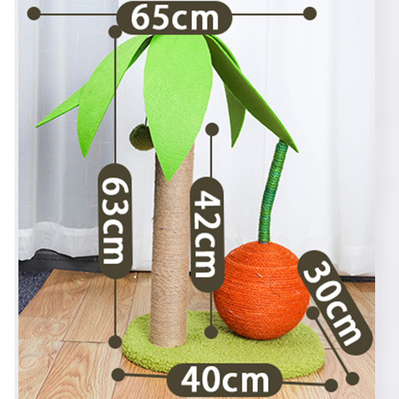 Coconut tree orange cat tree