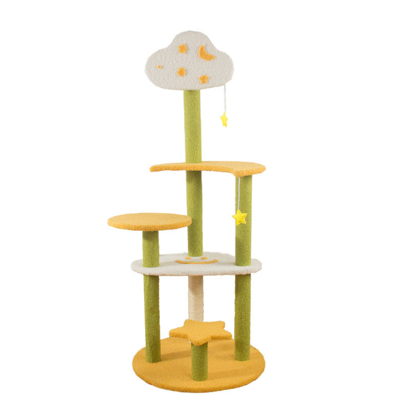 Star and moon design cat tree