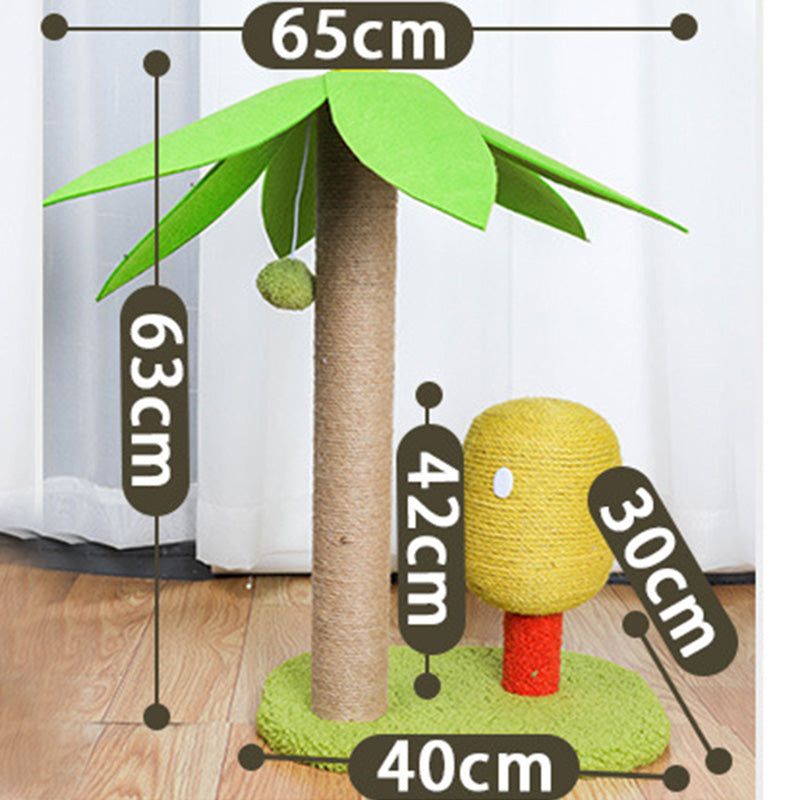 Coconut tree red cat scratching stand