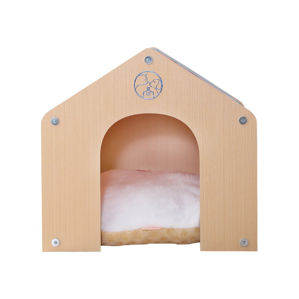 Stripe wood cat house