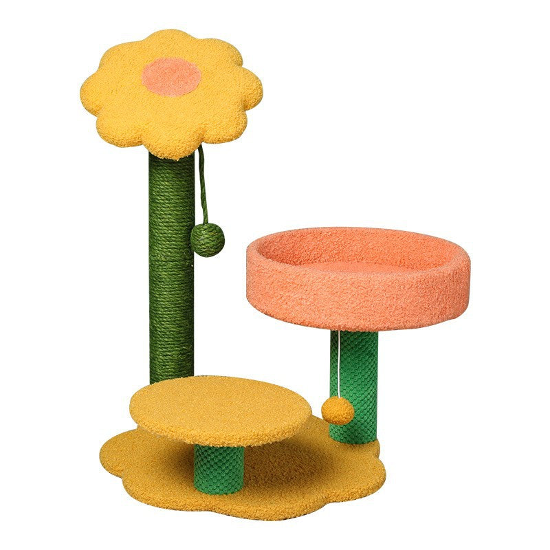 Sunflower cat tree with flower bottom