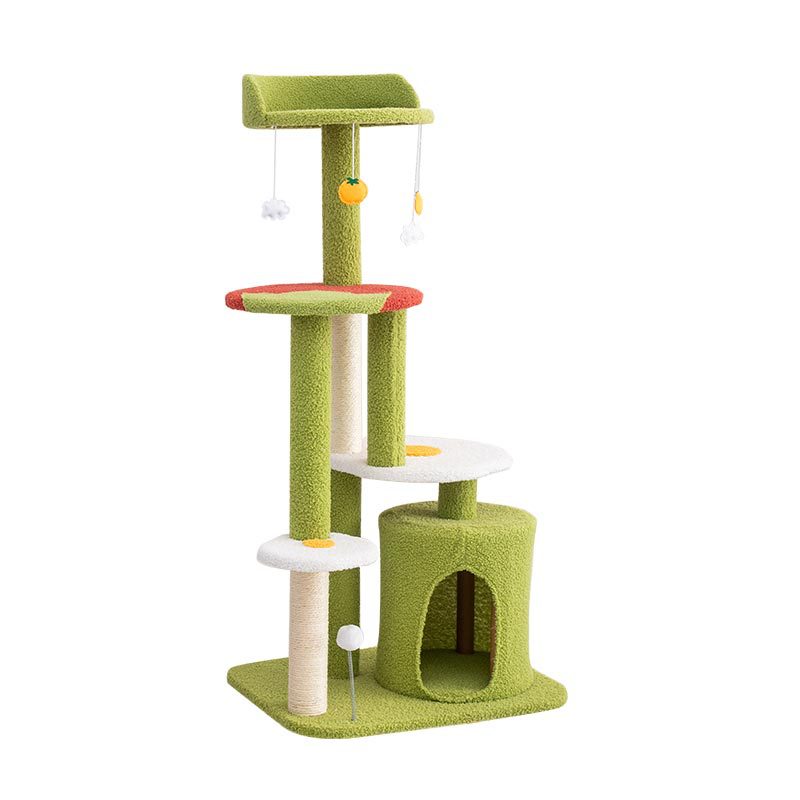 Tomato and egg theme cat tree