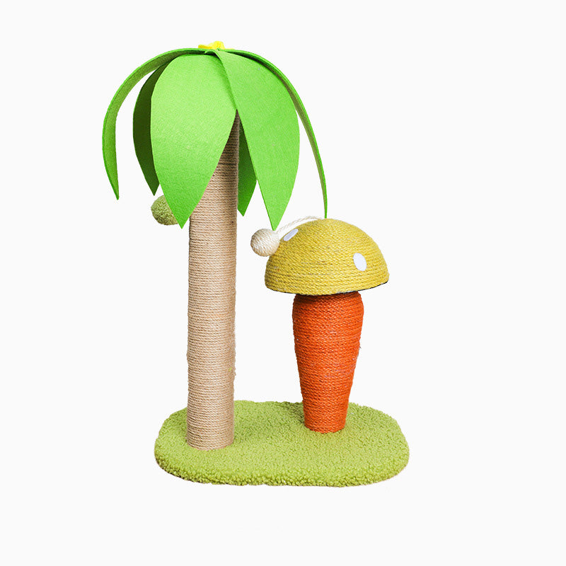 Coconut tree mushroom cat tree