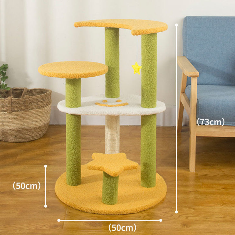 Star and moon design cat tree