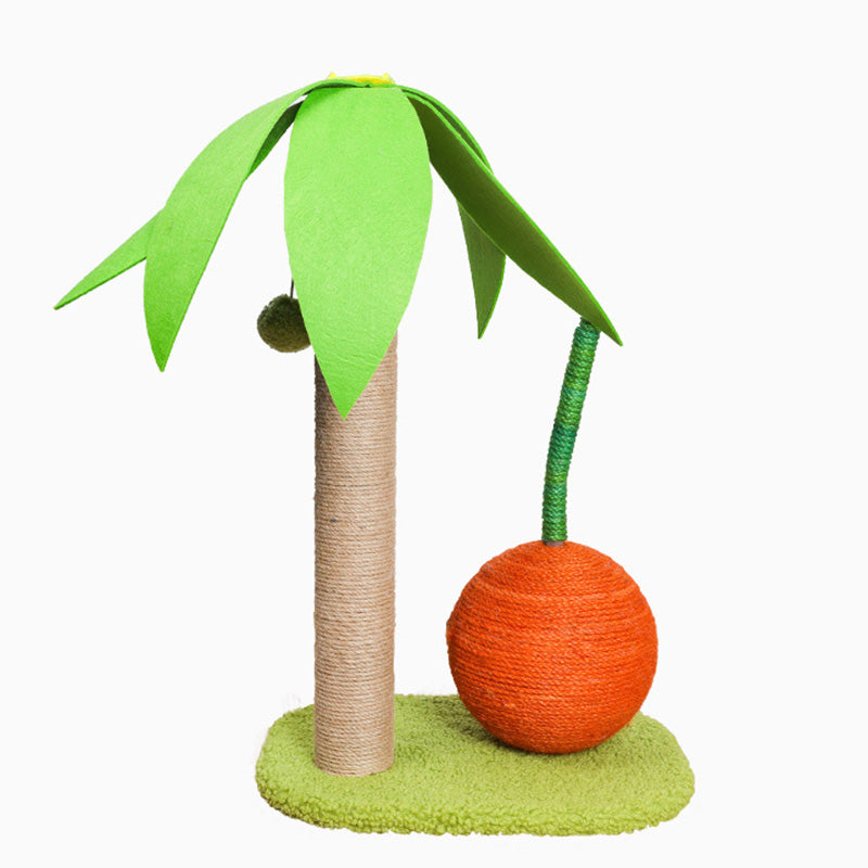 Coconut tree orange cat tree