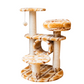 Medium thick column cat tree with tunnel and tower