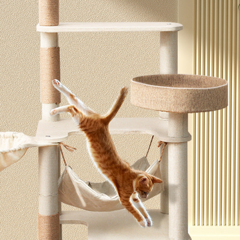 Non-stick cat tree with condo