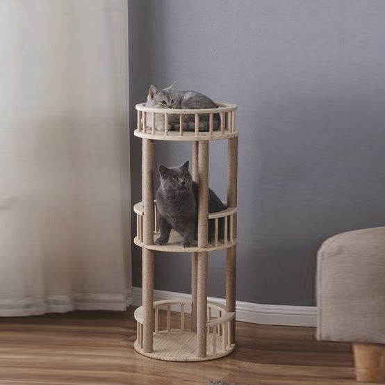 Large wooden cat platform