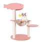 Colorful cat climbing frame with capsule