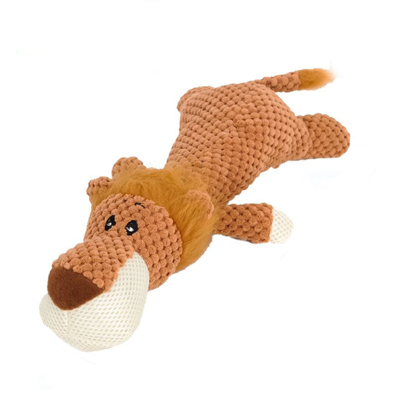 Lion Elephant Wolf Dog Plush  Squeaky Chew Toys