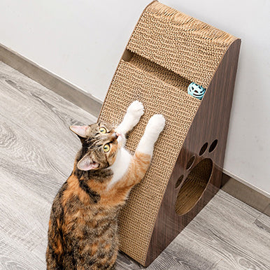 Footprint triangular cat scratching board