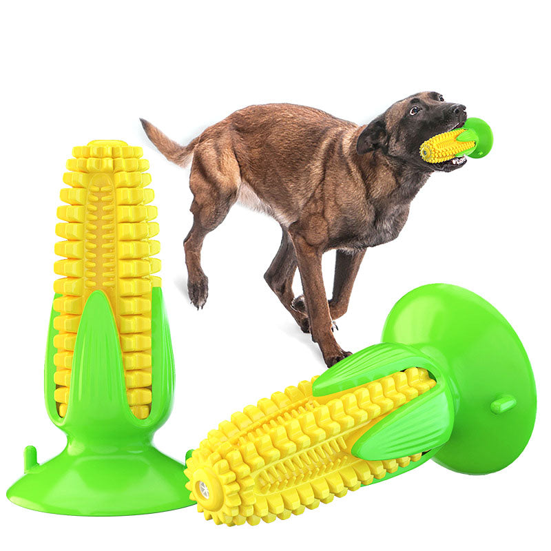 Suction cup vocal corn chew toy