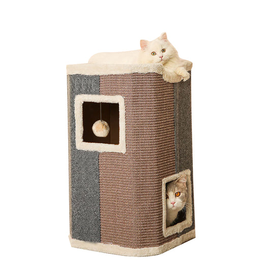 Sisal bucket cat house