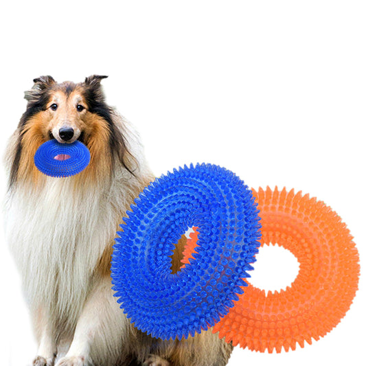 Thorn Circle Ring Shape Squeaky Dog Chewy Toy