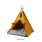 Scandi pet tent with leaf toy
