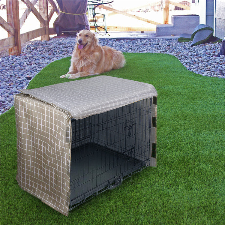 Four-door dog crate cover