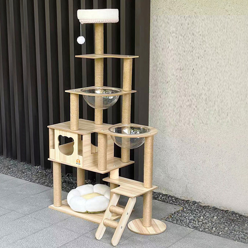 Luxury large cat tree with capsule nest