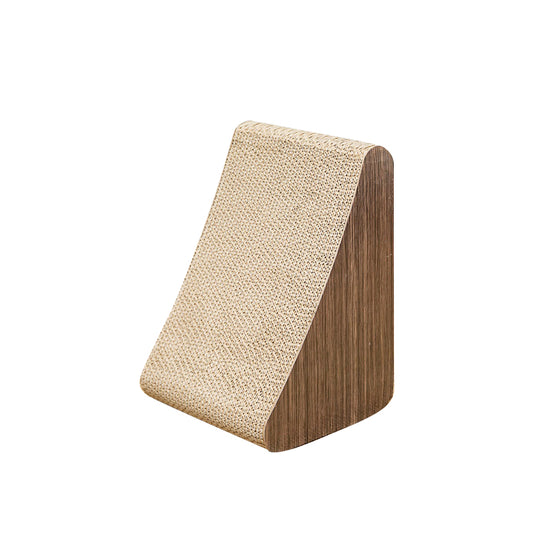 Solid triangular cat scratching board