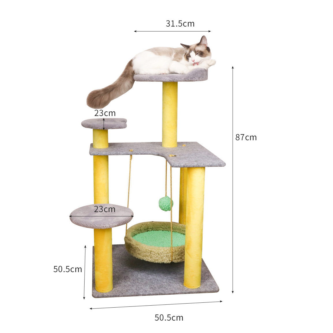 Multi-function colorful cat climbing frame