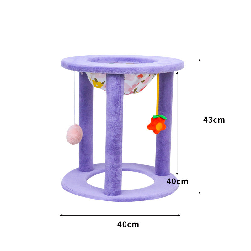 Cat scratching stand with nest