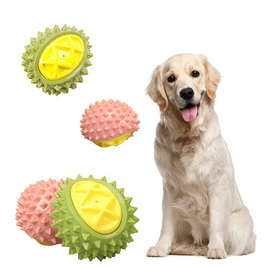 Durian Shape Squeaky Dog Chew Toys