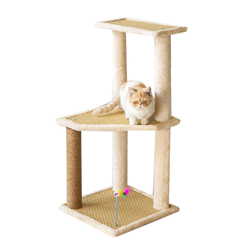 Luxury 5 levels cat tree with cat bed and sisal stand