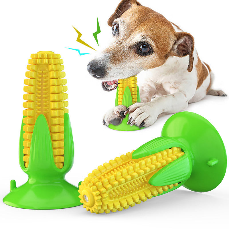 Suction cup vocal corn chew toy