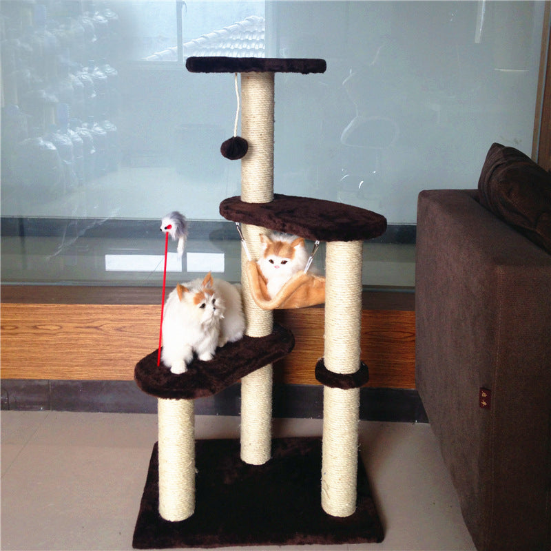 America style three layer cat tree with hammock