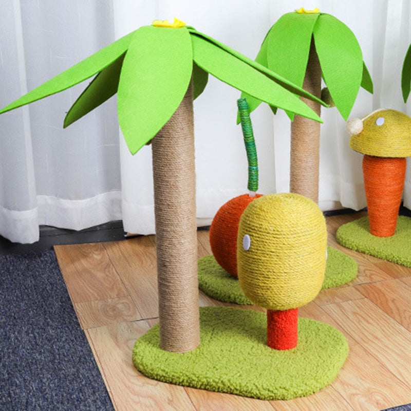 Coconut tree red cat scratching stand